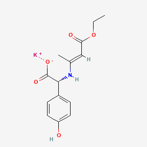 Potassium (R)-2-((4-ethoxy-4-oxobut-2-en-2-yl)amino)-2-(4-hydroxyphenyl)acetate