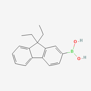 molecular formula C17H19BO2 B1592601 (9,9-Diethyl-9H-fluoren-2-YL)boronic acid CAS No. 400607-30-9