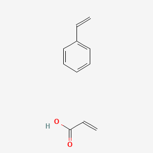 molecular formula C11H12O2 B1592602 2-Propenoic acid, polymer with ethenylbenzene CAS No. 25085-34-1