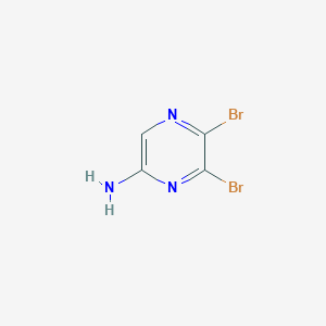 molecular formula C4H3Br2N3 B1592619 5,6-Dibromopyrazin-2-amine CAS No. 1353100-86-3