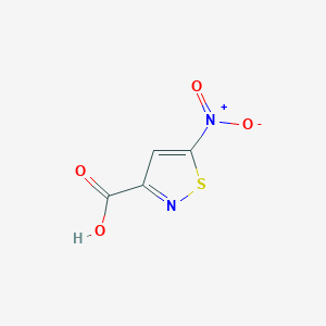 molecular formula C4H2N2O4S B1592639 5-硝基异噻唑-3-羧酸 CAS No. 36778-15-1