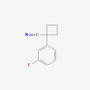 molecular formula C11H10FN B1592679 1-(3-Fluorophenyl)cyclobutanecarbonitrile CAS No. 179411-83-7