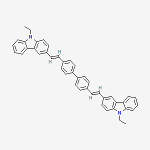 molecular formula C44H36N2 B1592682 4,4'-Bis(2-(9-ethyl-9H-carbazol-3-yl)vinyl)-1,1'-biphenyl CAS No. 475480-90-1