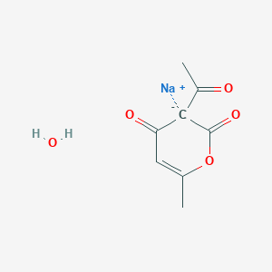 B1592689 2H-Pyran-2,4(3H)-dione, 3-acetyl-6-methyl-, sodium salt, monohydrate CAS No. 64039-28-7