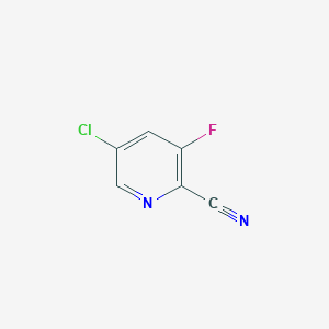 molecular formula C6H2ClFN2 B1592692 5-氯-3-氟吡啶-2-碳腈 CAS No. 207994-11-4