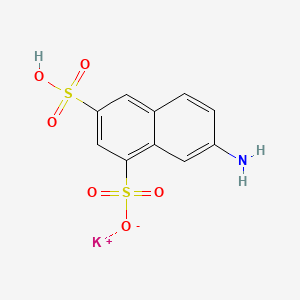 molecular formula C10H8KNO6S2 B1592698 1,3-萘二磺酸, 7-氨基-, 单钾盐 CAS No. 842-15-9