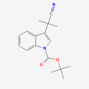 molecular formula C17H20N2O2 B1592702 tert-butyl 3-(2-cyanopropan-2-yl)-1H-indole-1-carboxylate CAS No. 380626-46-0