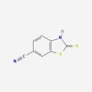 molecular formula C8H4N2S2 B1592704 2-Mercaptobenzo[d]thiazole-6-carbonitrile CAS No. 315228-79-6