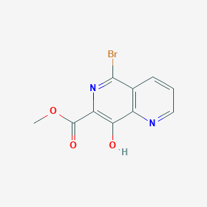 molecular formula C10H7BrN2O3 B1592713 Methyl 5-bromo-8-hydroxy-1,6-naphthyridine-7-carboxylate CAS No. 410544-37-5