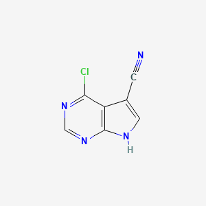 molecular formula C7H3ClN4 B1592717 4-Chloro-7H-pyrrolo[2,3-d]pyrimidine-5-carbonitrile CAS No. 24391-41-1