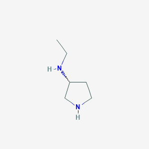 molecular formula C6H14N2 B1592726 (3R)-(+)-3-(Ethylamino)pyrrolidine CAS No. 381670-30-0