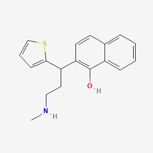 molecular formula C18H19NOS B1592750 2-(3-(Methylamino)-1-(thiophen-2-yl)propyl)naphthalen-1-ol CAS No. 1033803-59-6