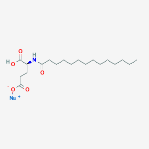molecular formula C19H35NNaO5+ B1592757 Tetradecanoyl-L-glutamic acid, sodium salt CAS No. 38517-37-2