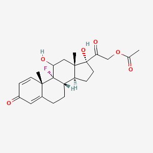 molecular formula C23H29FO6 B1592770 9-Fluoro-11,17,21-trihydroxypregna-1,4-diene-3,20-dione 21-acetate CAS No. 7793-38-6