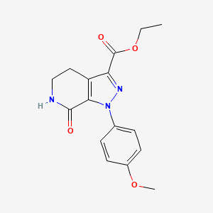 molecular formula C16H17N3O4 B1592773 Ethyl 1-(4-methoxyphenyl)-7-oxo-4,5,6,7-tetrahydro-1H-pyrazolo[3,4-c]pyridine-3-carboxylate CAS No. 503614-56-0