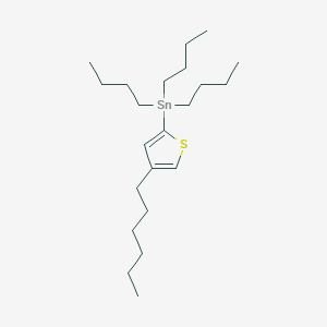 molecular formula C22H42SSn B1592774 Tributyl(4-hexylthiophen-2-YL)stannane CAS No. 444579-42-4