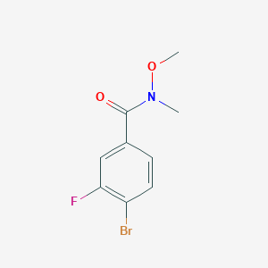 molecular formula C9H9BrFNO2 B1592780 4-Bromo-3-fluoro-N-methoxy-N-methylbenzamide CAS No. 343564-56-7