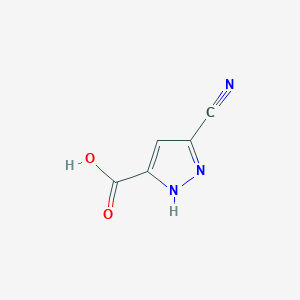 molecular formula C5H3N3O2 B1592806 3-cyano-1H-pyrazole-5-carboxylic acid CAS No. 1187361-13-2