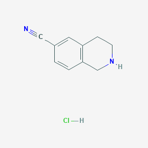 molecular formula C10H11ClN2 B1592811 1,2,3,4-Tetrahydroisoquinoline-6-carbonitrile hydrochloride CAS No. 171084-93-8