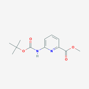 molecular formula C12H16N2O4 B1592850 6-((叔丁氧羰基)氨基)吡啶甲酸甲酯 CAS No. 258497-48-2