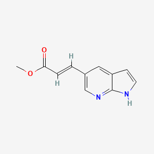 molecular formula C11H10N2O2 B1592867 3-(1H-Pyrrolo[2,3-b]pyridin-5-yl)-acrylic acid methyl ester CAS No. 945029-05-0