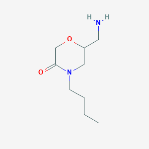 molecular formula C9H18N2O2 B1592870 6-(Aminomethyl)-4-butylmorpholin-3-one CAS No. 1017113-10-8