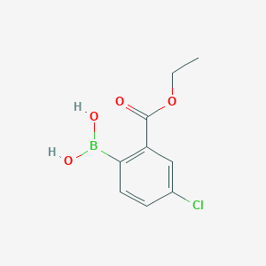 molecular formula C9H10BClO4 B1592881 4-Chloro-2-ethoxycarbonylphenylboronic acid CAS No. 850568-61-5