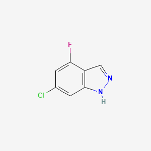 molecular formula C7H4ClFN2 B1592886 6-氯-4-氟-1H-吲唑 CAS No. 885520-29-6