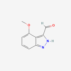molecular formula C9H8N2O2 B1592887 4-甲氧基-1H-吲唑-3-甲醛 CAS No. 898747-12-1
