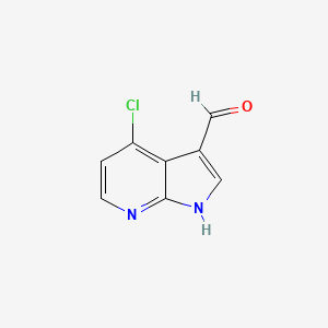 molecular formula C8H5ClN2O B1592890 4-chloro-1H-pyrrolo[2,3-b]pyridine-3-carbaldehyde CAS No. 918515-16-9