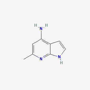 molecular formula C8H9N3 B1592891 6-甲基-1H-吡咯并[2,3-b]吡啶-4-胺 CAS No. 1000340-60-2