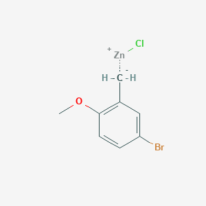 molecular formula C8H8BrClOZn B1592903 5-Bromo-2-methoxybenzylzinc chloride solution CAS No. 352530-35-9