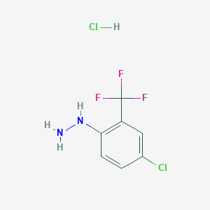 molecular formula C7H7Cl2F3N2 B1592914 4-Chloro-2-(trifluoromethyl)phenylhydrazine hydrochloride CAS No. 502496-20-0