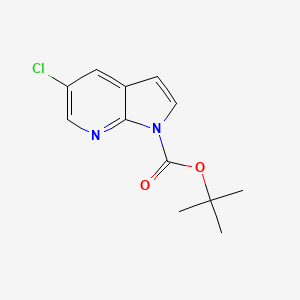 molecular formula C12H13ClN2O2 B1592924 5-Chloro-pyrrolo[2,3-b]pyridine-1-carboxylic acid tert-butyl ester CAS No. 928653-82-1