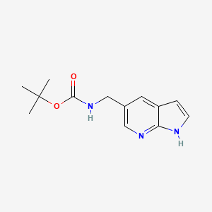 molecular formula C13H17N3O2 B1592926 (1H-吡咯并[2,3-b]吡啶-5-基甲基)-氨基甲酸叔丁酯 CAS No. 900514-09-2