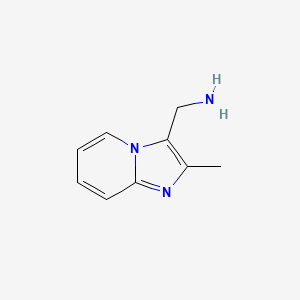 molecular formula C9H11N3 B1592930 (2-甲基咪唑并[1,2-a]吡啶-3-基)甲胺 CAS No. 34164-91-5