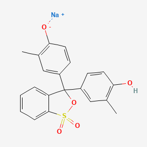 molecular formula C21H17NaO5S B1592938 Sodium 4-(3-(4-hydroxy-3-methylphenyl)-1,1-dioxido-3H-benzo[c][1,2]oxathiol-3-yl)-2-methylphenolate CAS No. 62625-29-0