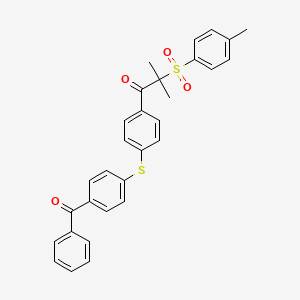 B1592945 1-Propanone, 1-[4-[(4-benzoylphenyl)thio]phenyl]-2-methyl-2-[(4-methylphenyl)sulfonyl]- CAS No. 272460-97-6