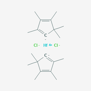 molecular formula C20H30Cl2Hf B1592955 hafnium(4+);1,2,3,5,5-pentamethylcyclopenta-1,3-diene;dichloride CAS No. 85959-83-7