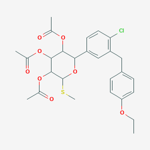 (2S,3S,4R,5S,6R)-2-[4-Chloro-3-(4-ethoxybenzyl)phenyl]-6-(methylthio)tetrahydropyran-3,4,5-triyl Triacetate