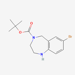 molecular formula C14H19BrN2O2 B1592963 4-Boc-7-Bromo-2,3,4,5-tetrahydro-1H-benzo[e][1,4]diazepine CAS No. 886364-30-3