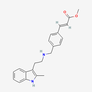 molecular formula C22H24N2O2 B1592969 (E)-Methyl 3-(4-(((2-(2-methyl-1H-indol-3-yl)ethyl)amino)methyl)phenyl)acrylate CAS No. 441741-65-7