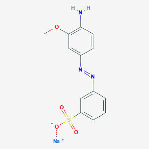 molecular formula C13H12N3NaO4S B1592971 4-Amino-3-methoxyazobene-3'-sulfonic acid sodium salt CAS No. 6300-07-8
