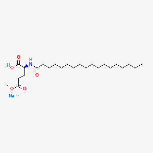 molecular formula C23H42NNaO5 B1592974 L-Glutamic acid, N-(1-oxooctadecyl)-, monosodium salt CAS No. 38517-23-6
