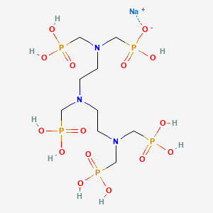 molecular formula C9H27N3NaO15P5 B1592975 二亚乙基三胺五(亚甲基膦酸), 钠盐 CAS No. 22042-96-2