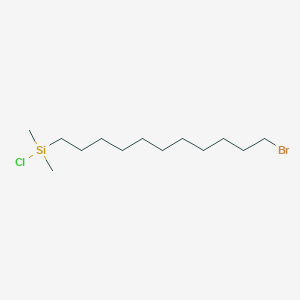 molecular formula C13H28BrClSi B1592992 11-溴十一烷基二甲基氯硅烷 CAS No. 330457-42-6