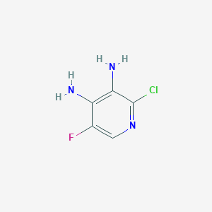 molecular formula C5H5ClFN3 B1592994 2-氯-5-氟吡啶-3,4-二胺 CAS No. 405230-93-5