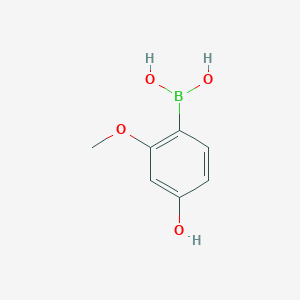 molecular formula C7H9BO4 B1593000 (4-羟基-2-甲氧基苯基)硼酸 CAS No. 550373-98-3