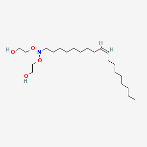 B1593003 Poly(oxy-1,2-ethanediyl), alpha,alpha'-[[(9Z)-9-octadecenylimino]di-2,1-ethanediyl]bis[omega-hydroxy- CAS No. 26635-93-8