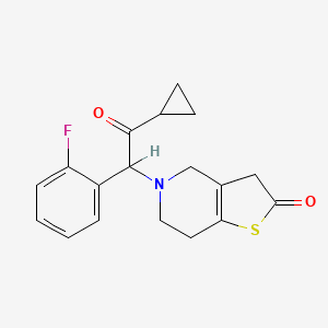 molecular formula C18H18FNO2S B1593021 5-[2-Cyclopropyl-1-(2-fluorophenyl)-2-oxoethyl]-4,5,6,7-tetrahydrothieno[3,2-c]pyridin-2(3H)-one CAS No. 951380-42-0